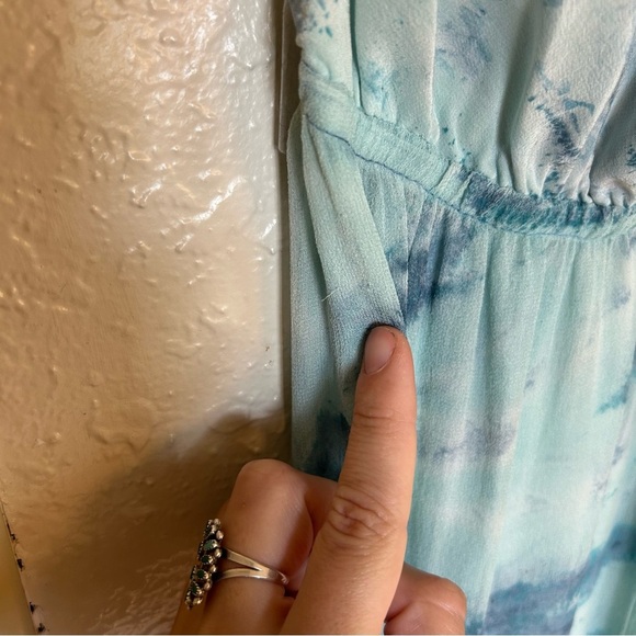 Gypsy 05 Silk Blue Gradient Babydoll Maxi Dress Small - Picture 16 of 16